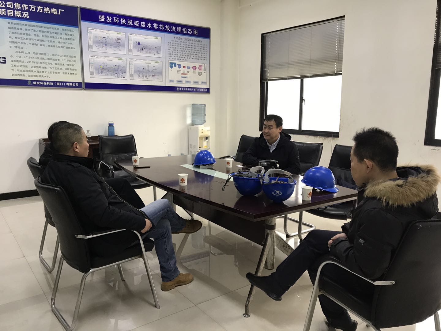 山西瑞光熱電有限公司董工一行到焦作萬(wàn)方項(xiàng)目部參觀考察